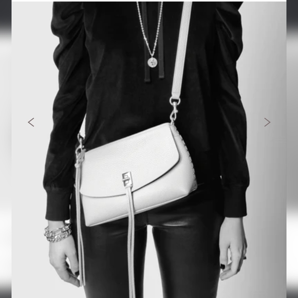 Rebecca Minkoff Zip Top Darren Crossbody Gray Suede - Picture 2 of 9